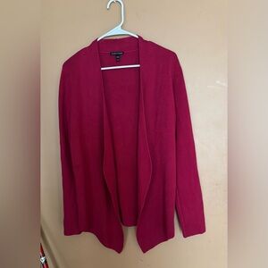Eileen Fisher Women's Vibrant pink Open Radish Tencel silk Cardigan size XS/TP